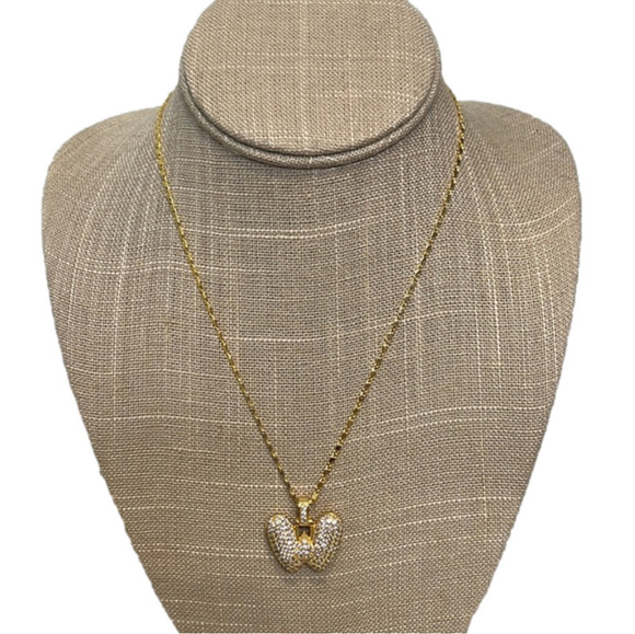 ✨HOST PICK✨ Gemelli Puffy Pave W Gold Necklace - Picture 1 of 9